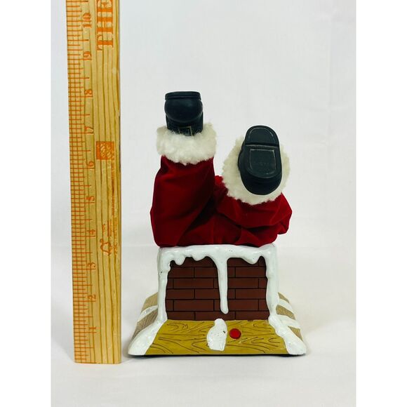 1999 Gemmy Santa Stuck in Chimney Animatronic Talking Kicking WORKS - Picture 7 of 7